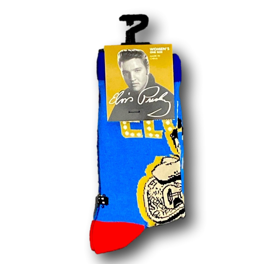 3/$20 Elvis Presley Funny Novelty Crew Socks - NWT